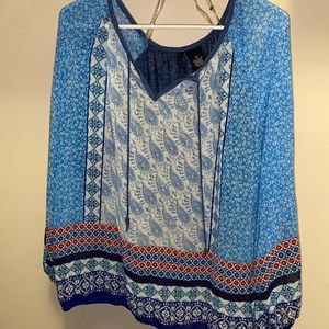 New Directions Blue Blouse